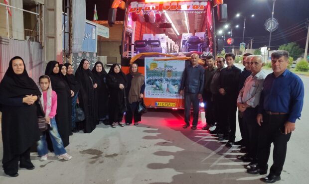 اعزام کاروان ۲۴ نفره خانواده شهدا و ایثارگران بهمئی به مشهد مقدس