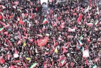 وداع آخر مردم با رهبر شهید انقلاب در تهران